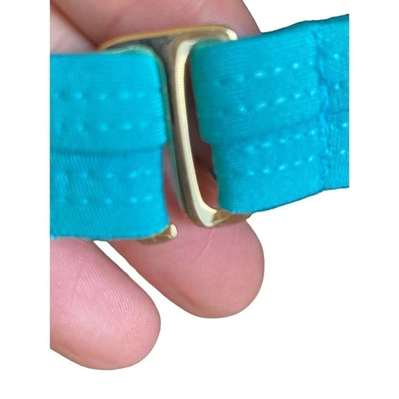 La Blanca Swim Bikini Top Size 6 Blue Loop Hook Closure Beach Ready Swimwear - Picture 5 of 9